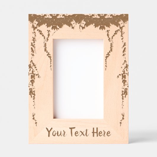 Ivy Laser Etched Picture Frame (portrait) レーザー彫刻フレーム (正面)