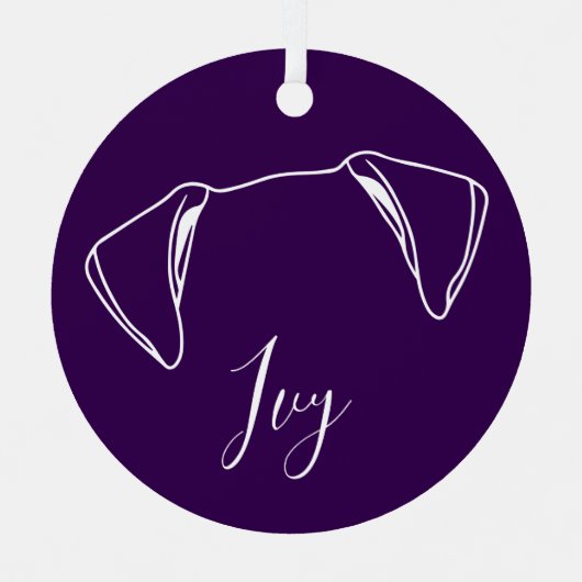 Ivy Ornament (Paw Prints) メタルオーナメント (正面)