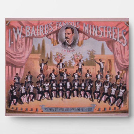 IWの広告バランの有名なミンスレル フォトプラーク (正面)