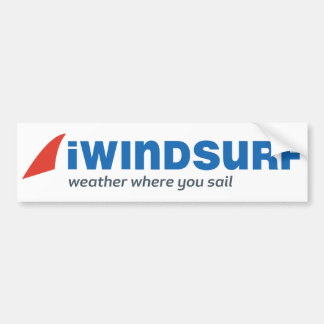 iWの白のステッカー バンパーステッカー