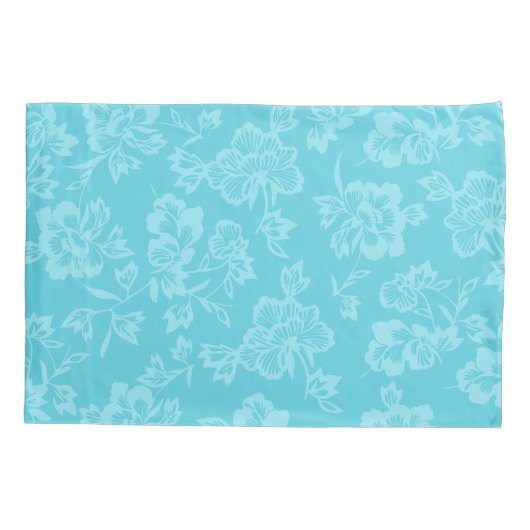 Iwalaniのヴィンテージハワイの花バンドリバーシブル 枕カバー (裏面)