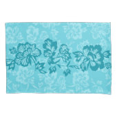 Iwalaniのヴィンテージハワイの花バンドリバーシブル 枕カバー (正面)