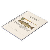 Iwana Mountain Stream Fishing Log Photo Notebook ノートブック (左側)