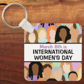 IWD国際的女子デー3月8日 キーホルダー (正面)