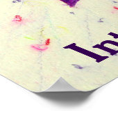 IWD認識度リボンパープルエンジェルポスターアートプリント ポスター (角)