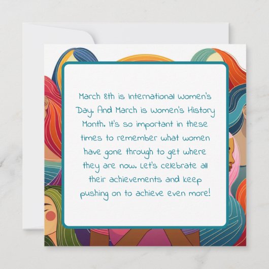 IWD | 3月8日は国際的女子の日 (裏面)