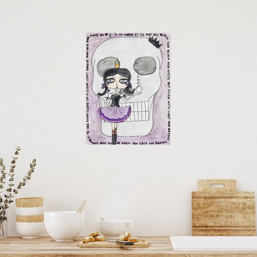 IWD GothGirlSceletonポスター ポスター (キッチン)