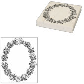 IWD Ovaleフレーム4" x 5"ゴムスタンプ ラバースタンプ (押印)