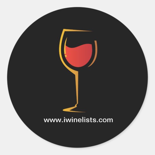 iWineListsステッカー2 ラウンドシール (正面)