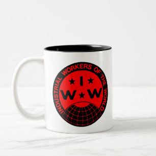 IWW, Wobblies - 1ビッグユニオンツートーンコーヒーマグ ツートーンマグカップ