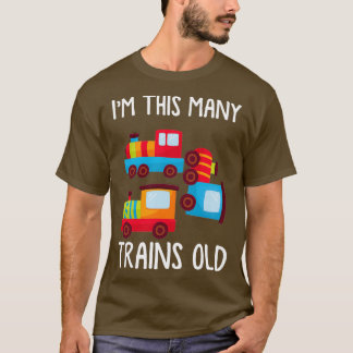 Ix27mこの多くの列車Old 3th Birthday Railroad E Tシャツ
