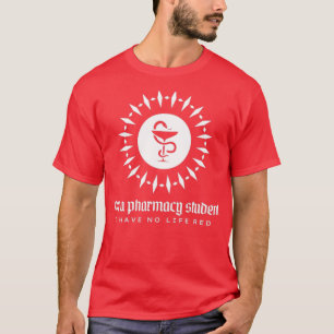 Ix27m薬学学生I have no life red 7 Tシャツ