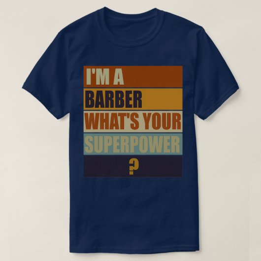 ix27m a理容師whatx27sスーパーパワー理容師Gif Tシャツ (デザイン正面)