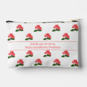 Ixora Coccinea、マハ・サラカムの花 アクセサリーポーチ (裏面)