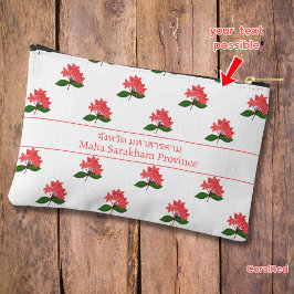 Ixora Coccinea、マハ・サラカムの花 アクセサリーポーチ