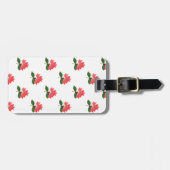 Ixora Coccinea、マハ・サラカムの花 ラゲッジタグ (正面横)