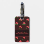 Ixora Coccinea、マハ・サラカムの花（暗） ラゲッジタグ (裏面縦)