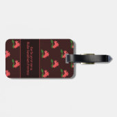 Ixora Coccinea、マハ・サラカムの花（暗） ラゲッジタグ (裏面横)