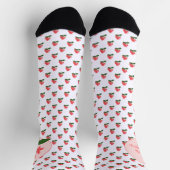 Ixora, Flower of Maha Sarakham （白）クルーソックス ソックス (上部)