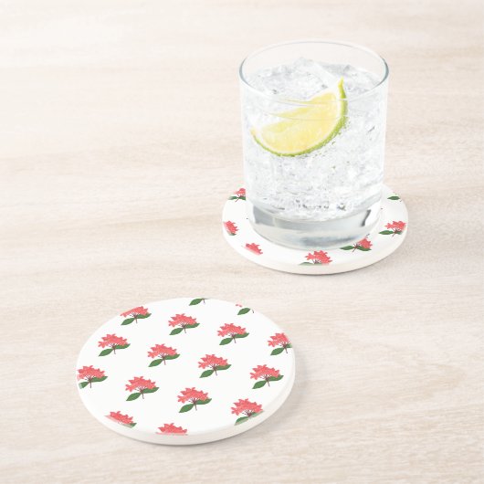 Ixora、Maha Sarakham Sandstone Coasterの花 コースター (側面)