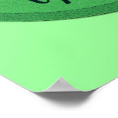 IXOYEクリスチャンの魚のシンボル – 緑の羊皮紙 ポスター (角)