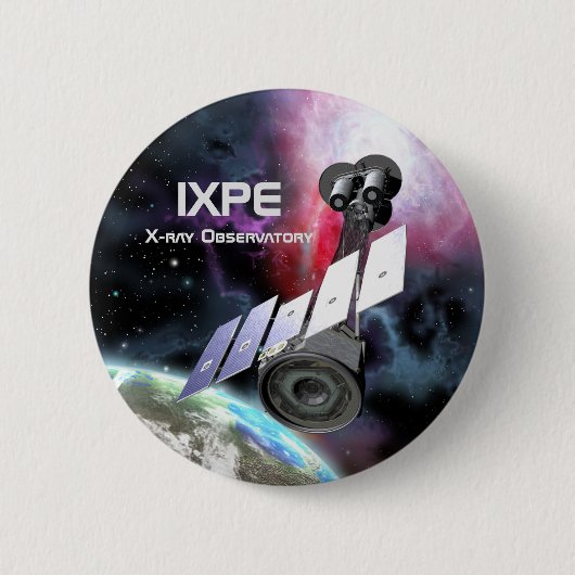 IXPE X線天文台 缶バッジ (正面)