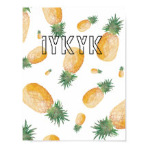 「iykyk」パイナップルインテリア デコール壁紙ポスター