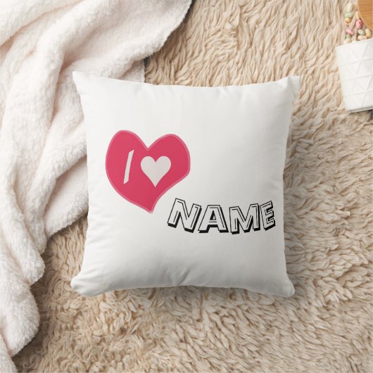 “I🤍You Heart – Cute Romantic Gift Design” クッション (ブランケット)