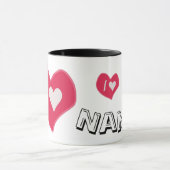 “I🤍You Heart – Cute Romantic Gift Design” マグカップ (中央)