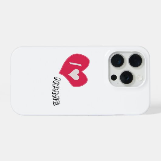 “I🤍You Heart – Cute Romantic Gift Design” iPhoneケース (裏面横)
