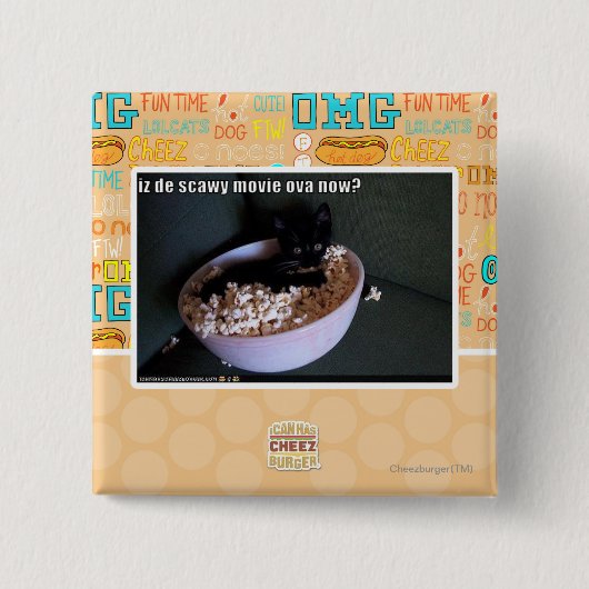 Iz de今scawy映画卵子か。 缶バッジ (正面)