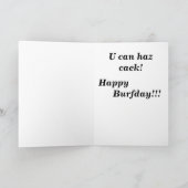 Iz ur burfday？写真ユーモアのあるの誕生日カード カード (内部)
