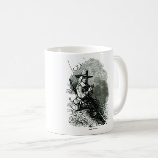 Izaak Waltonの魚釣りのマグ コーヒーマグカップ (正面右)