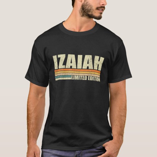 Izaiah Gift Name Personalized Funny Retro Vintage Tシャツ (正面)