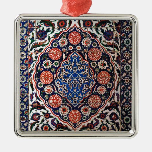 Iznikの花の民族の種族のトルコのモザイク陶器 メタルオーナメント (正面)