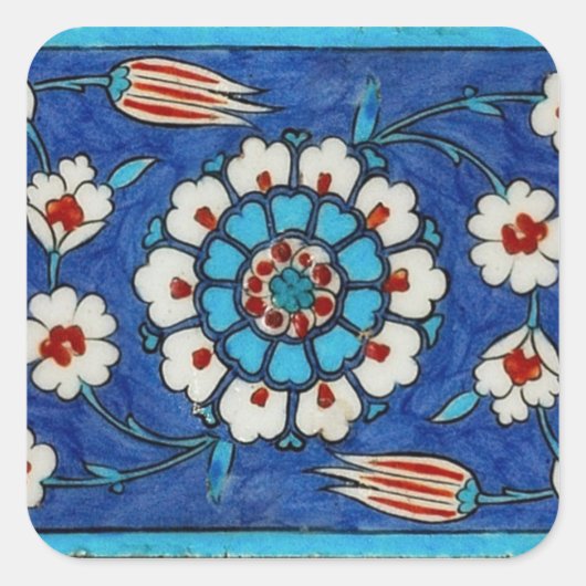 iznik tile sticker スクエアシール (正面)