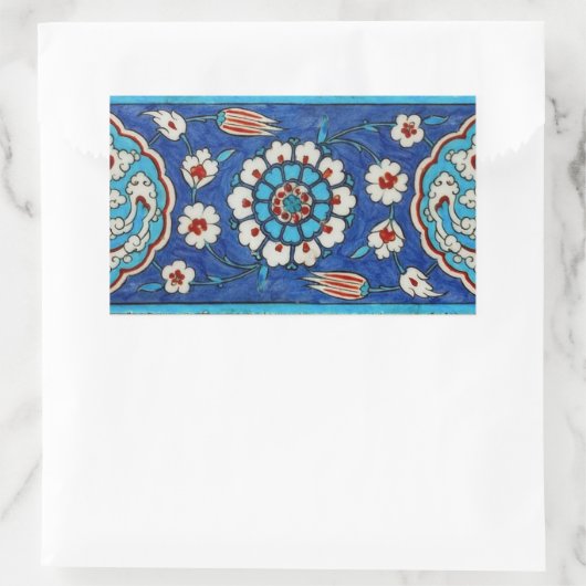 iznik tile sticker 長方形シール (バッグ)