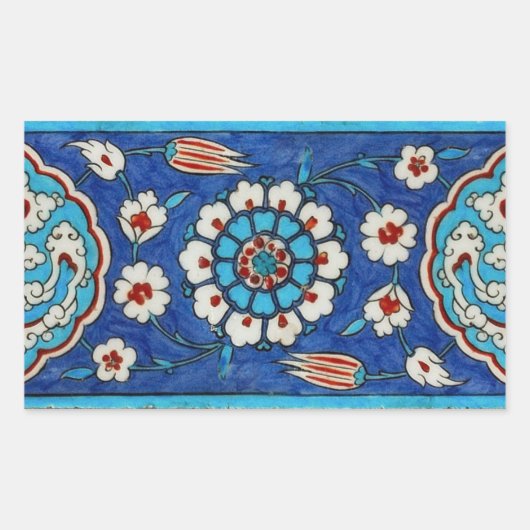 iznik tile sticker 長方形シール (正面)