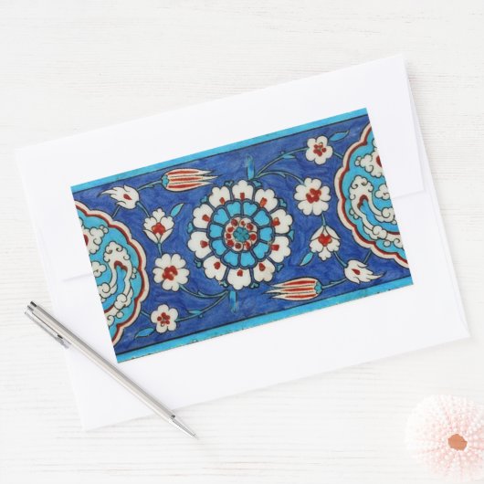 iznik tile sticker 長方形シール (封筒)