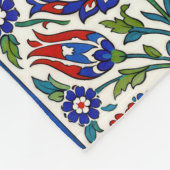 Iznik - Turkish Ottoman pattern with flowers tulip フリースブランケット (角)