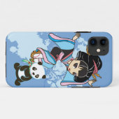Izumi漫画のかわいいの芸者のチビ(小さくかわいく書いた感じ)の女の子及びパンダ Case-Mate iPhoneケース (裏面(横))