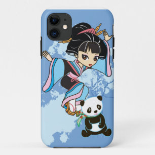 Izumi漫画のかわいいの芸者のチビ(小さくかわいく書いた感じ)の女の子 iPhone 11 ケース