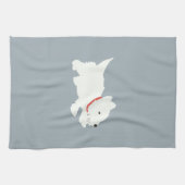 Izzie The Westie キッチンタオル (横)