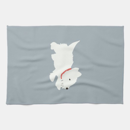 Izzie The Westie キッチンタオル (横)