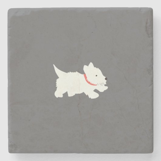 Izzie the Westie ストーンコースター (正面)