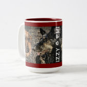 Izzy and Emi - German Shepherd and Dachshund Mixes ツートーンマグカップ (正面左)