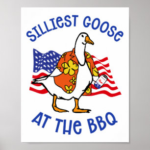 JおもしろいのBbq Animal Goose 4th At The Bbq Animal Goos ポスター