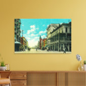 Jとマリポサのビュー通りコーナーフレスノ， CA キャンバスプリント (インサイチュ (リビング))