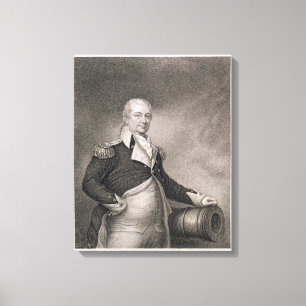 Jによって刻まれるMajor GeneralヘンリーKnox (1750-1806年) キャンバスプリント