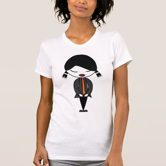 Jのポップ・アートのな女の子 Tシャツ (正面)